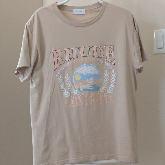Rhude Beach Chair Tee Beige  – Medium – Good Condition - Picture 1 of 2